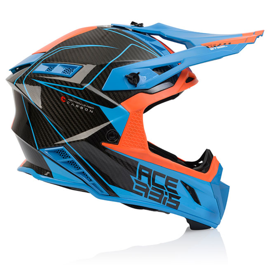 קסדה Acerbis Steel Carbon כתום כחול