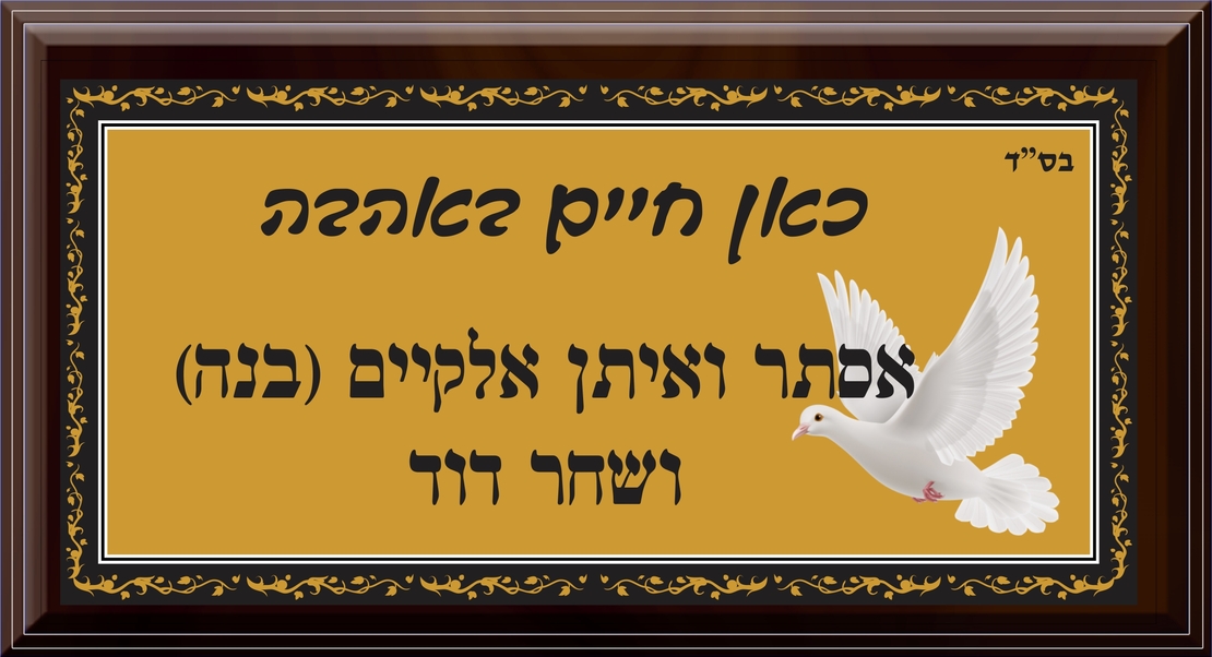 שלט דמוי עץ ומתכת