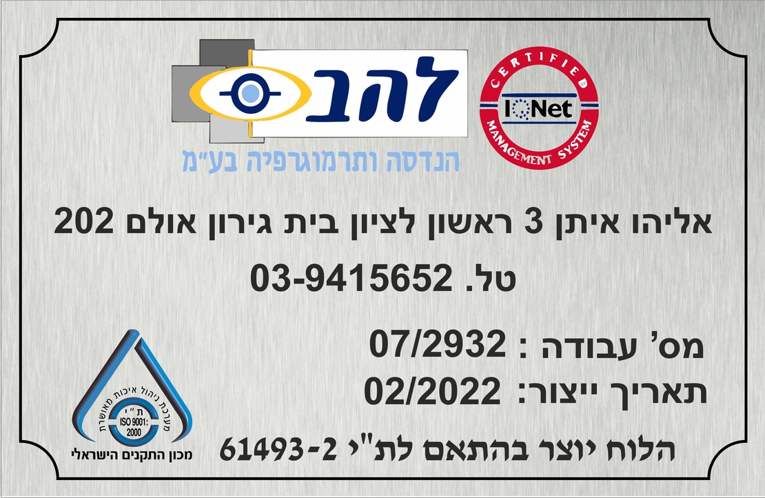 שלט פירמה ליצרני לוחות