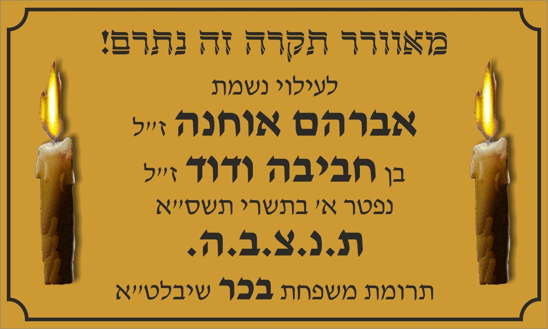 שלט מתכת לפי מידה