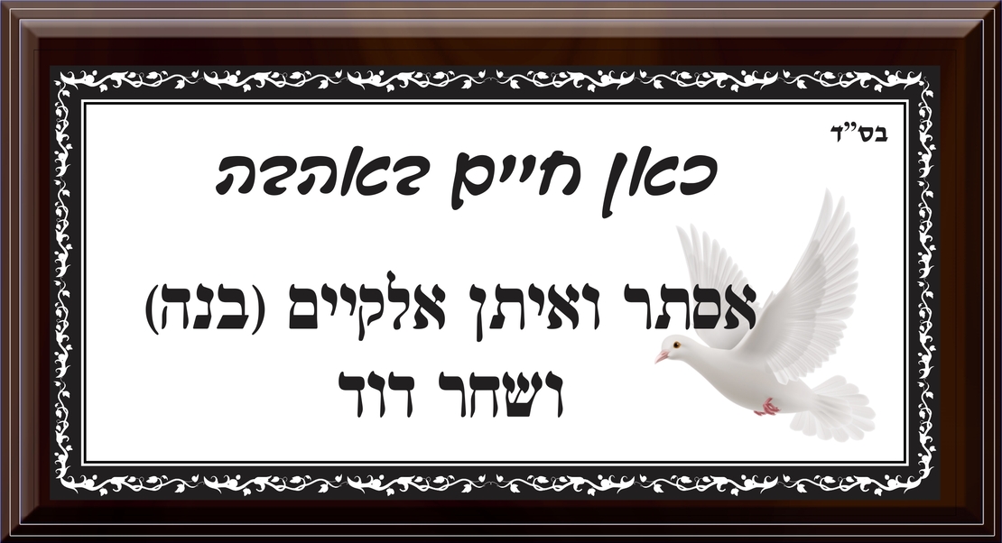 שלט דמוי עץ ומתכת