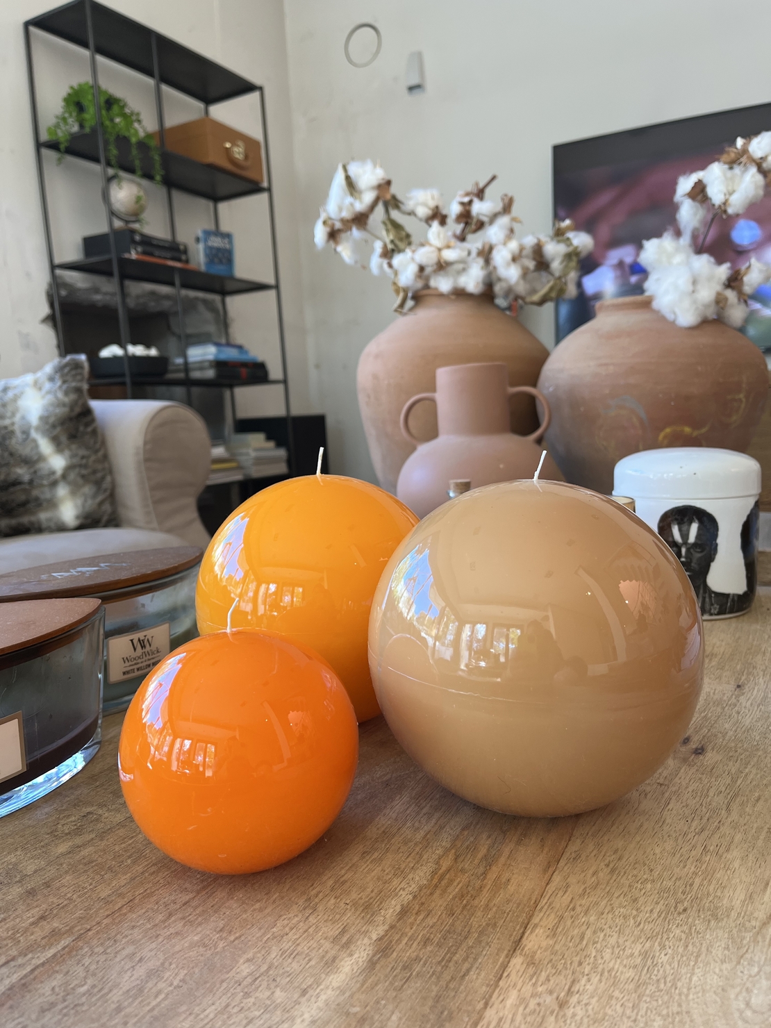 נר באולינג עגול גדול