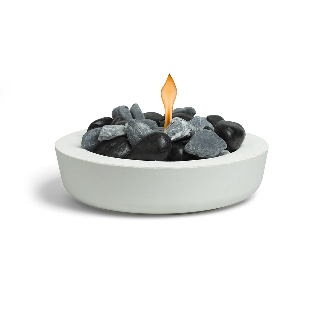 קערת אש עגולה בצבע לבן בקוטר 28 ס