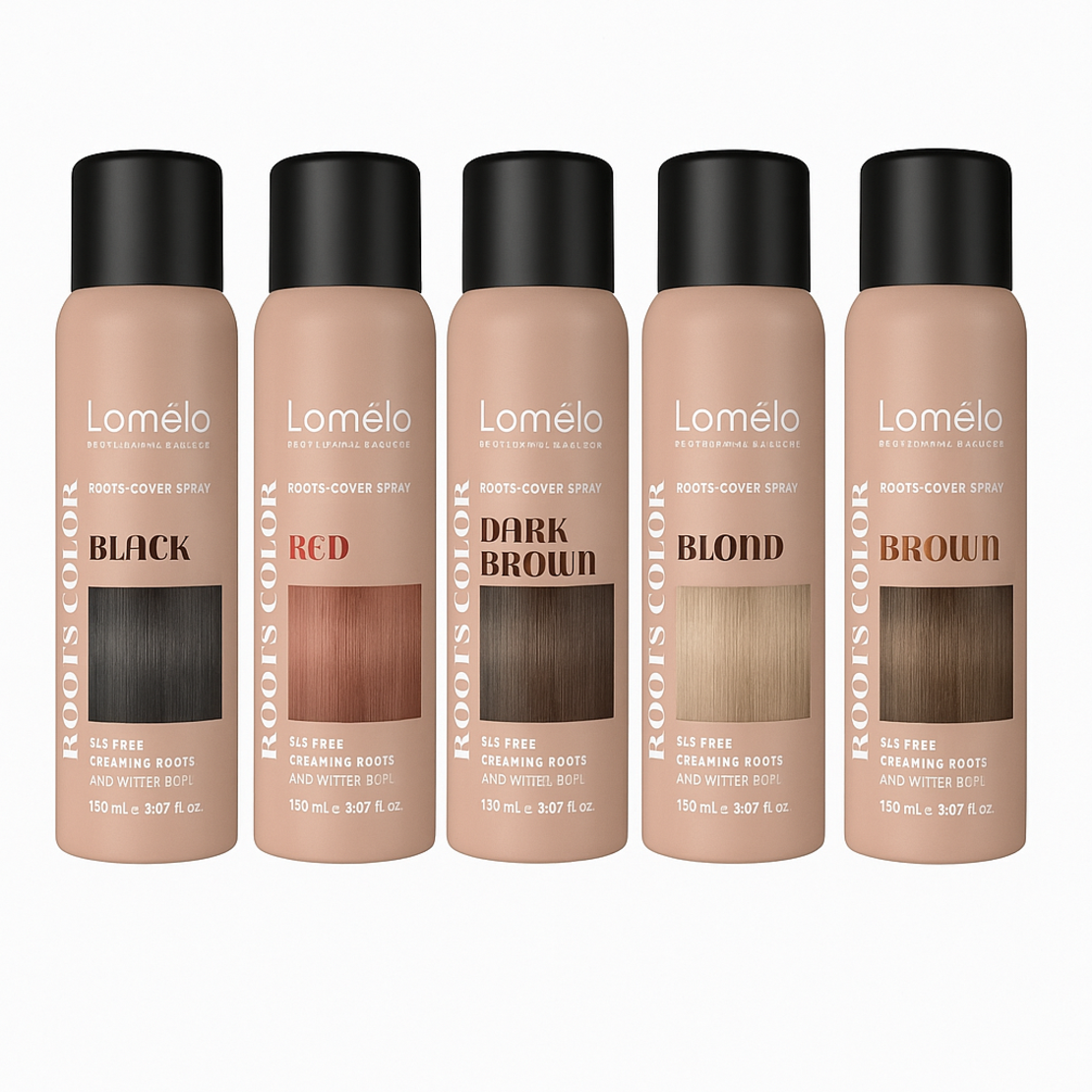 ספריי צבע לכיסוי שורשים ושיער לבן לומלו 150 מ''ל - LOMELO