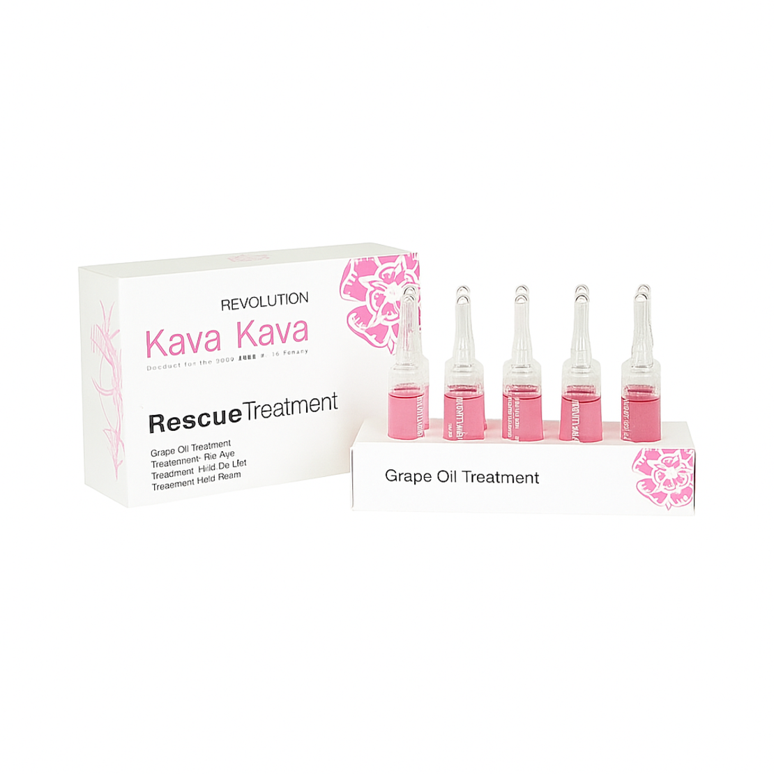 אמפולות לשיער שמן ענבים רסקיו קווה קווה 10 יחידות 10 מ''ל - KAVA KAVA