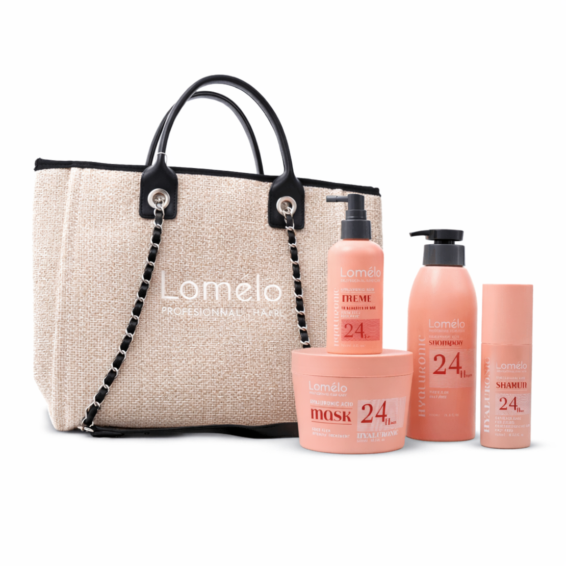 תיק מהודר היאלורונית לשיער יבש ופגום לומלו- LOMELO