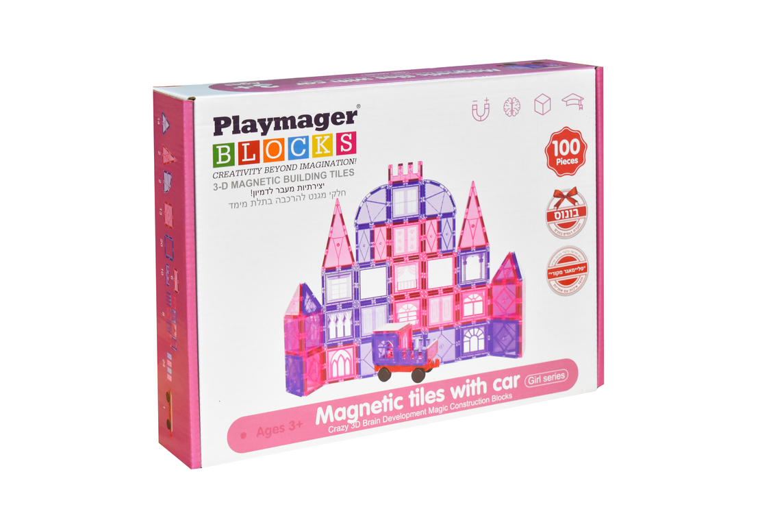 100 חלקים ורוד [עם חלקי פלסטיק]