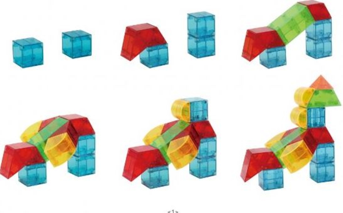 קוביות מגנט שקופות 40 חלקים (2.5cm)