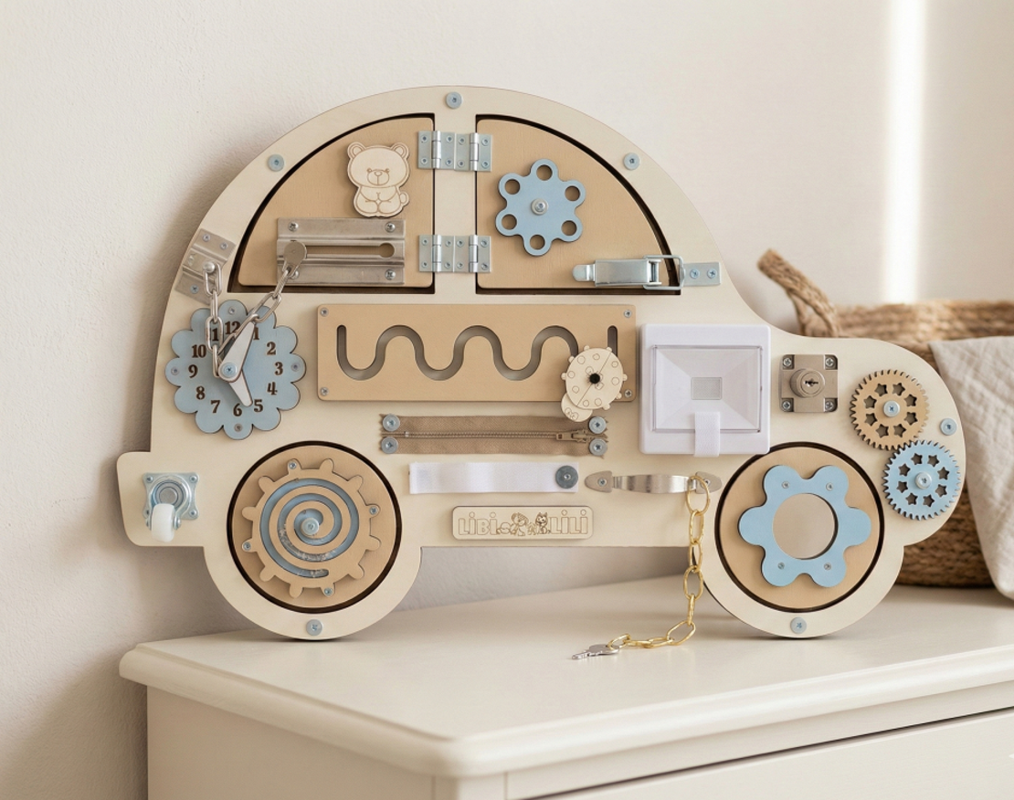 ביזי אוטו תכלת-בז'