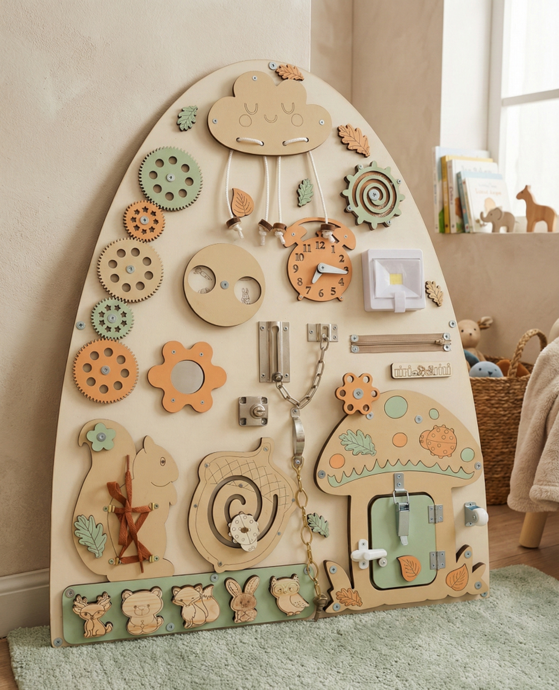 סיפורי יער - לוח פטריה צבעי פסטל