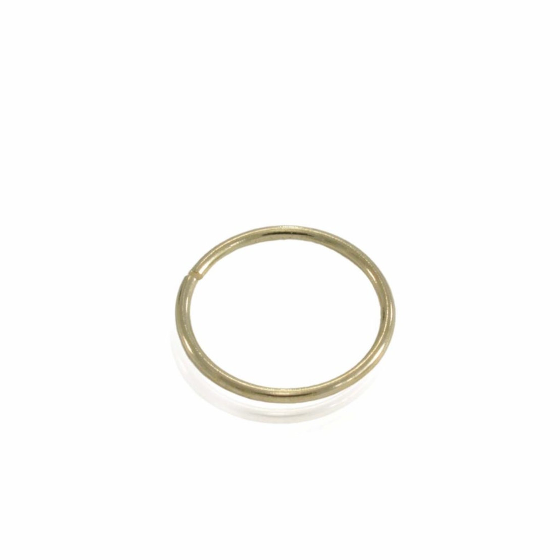 14K gold smooth hoop piercing