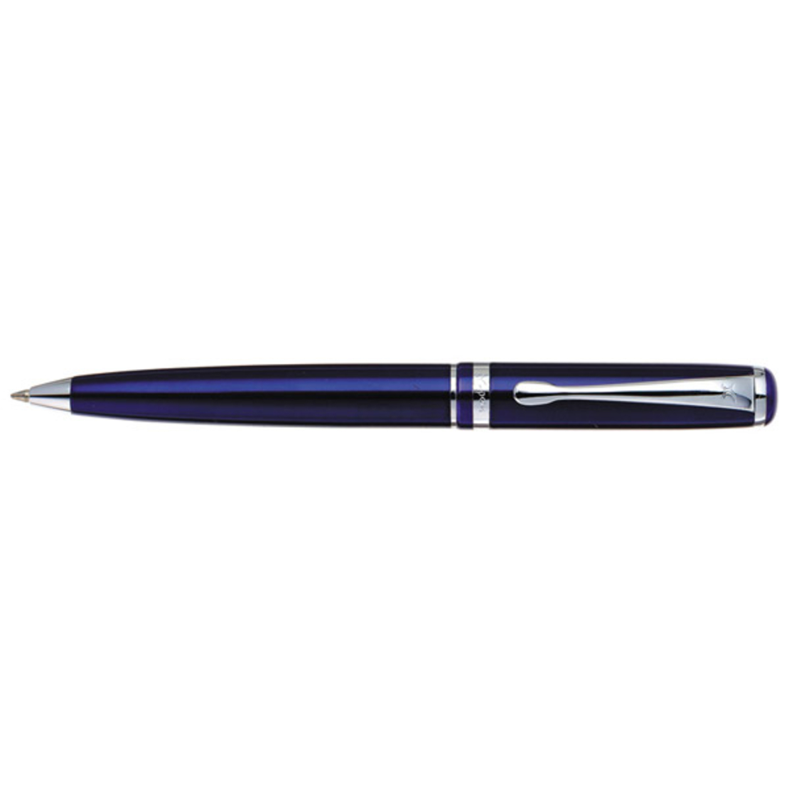 Blue Podium pen with chrome clip