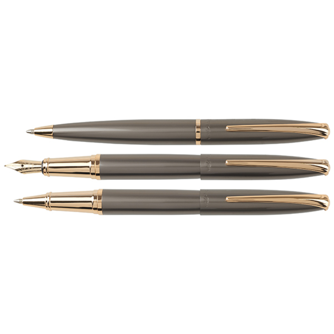 Peninsula ballpoint pen, titanium clip, 18k gold plating