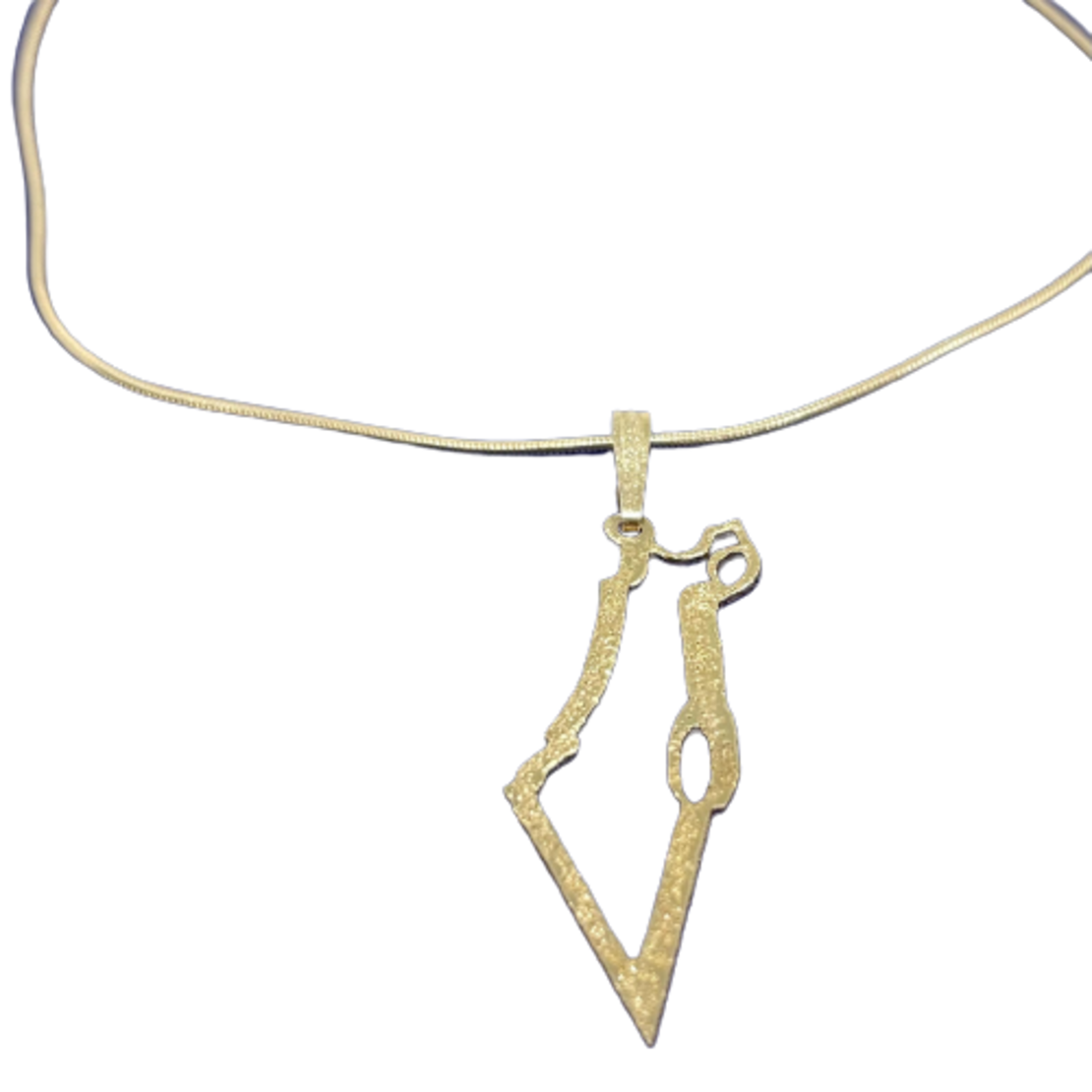 Hollow Israel pendant with shimmering gold plating