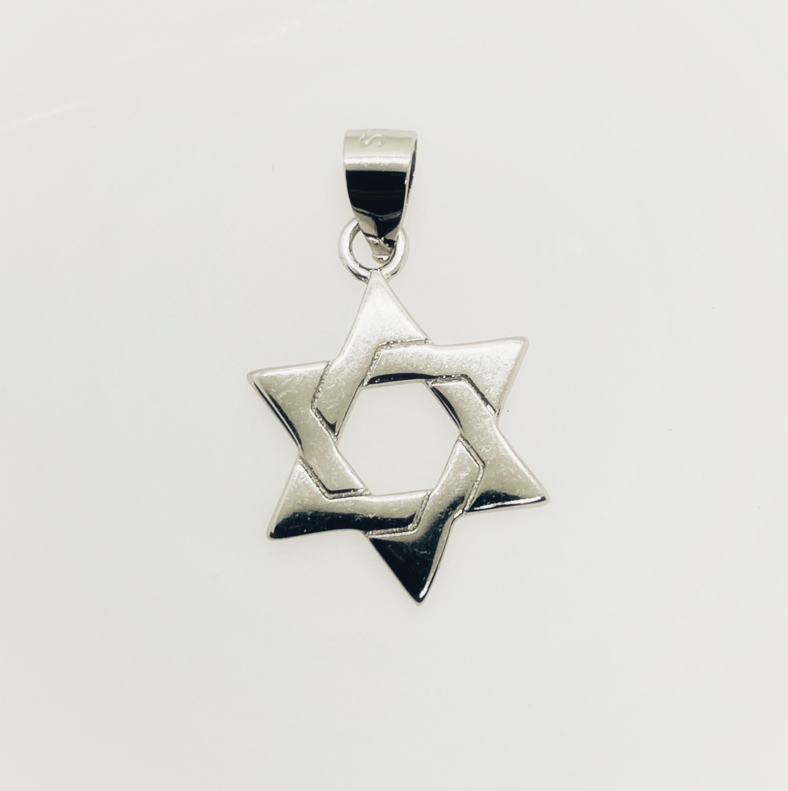 Silver Star of David pendant with engraving