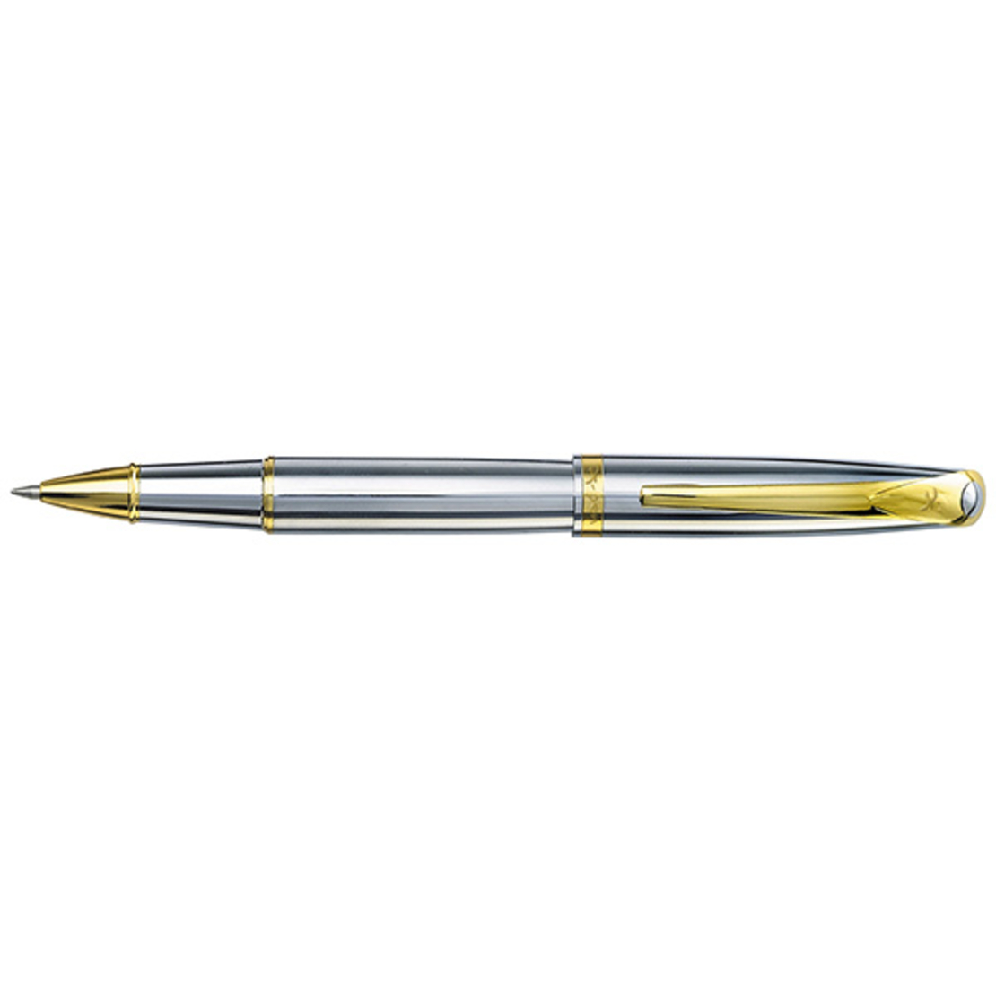 Aura pen  roller chrome clip gold