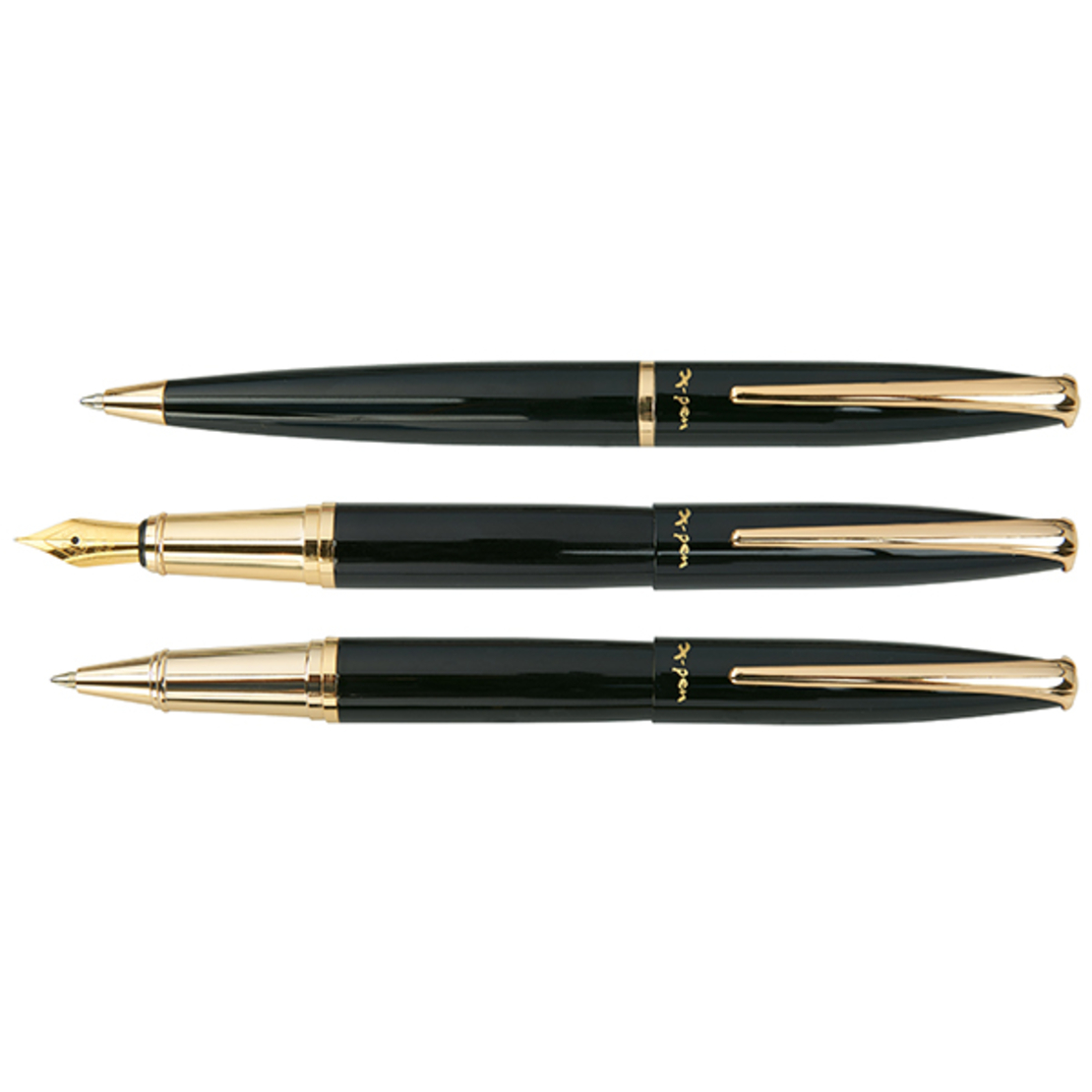 Peninsula ballpoint pen black 18k gold plated clip