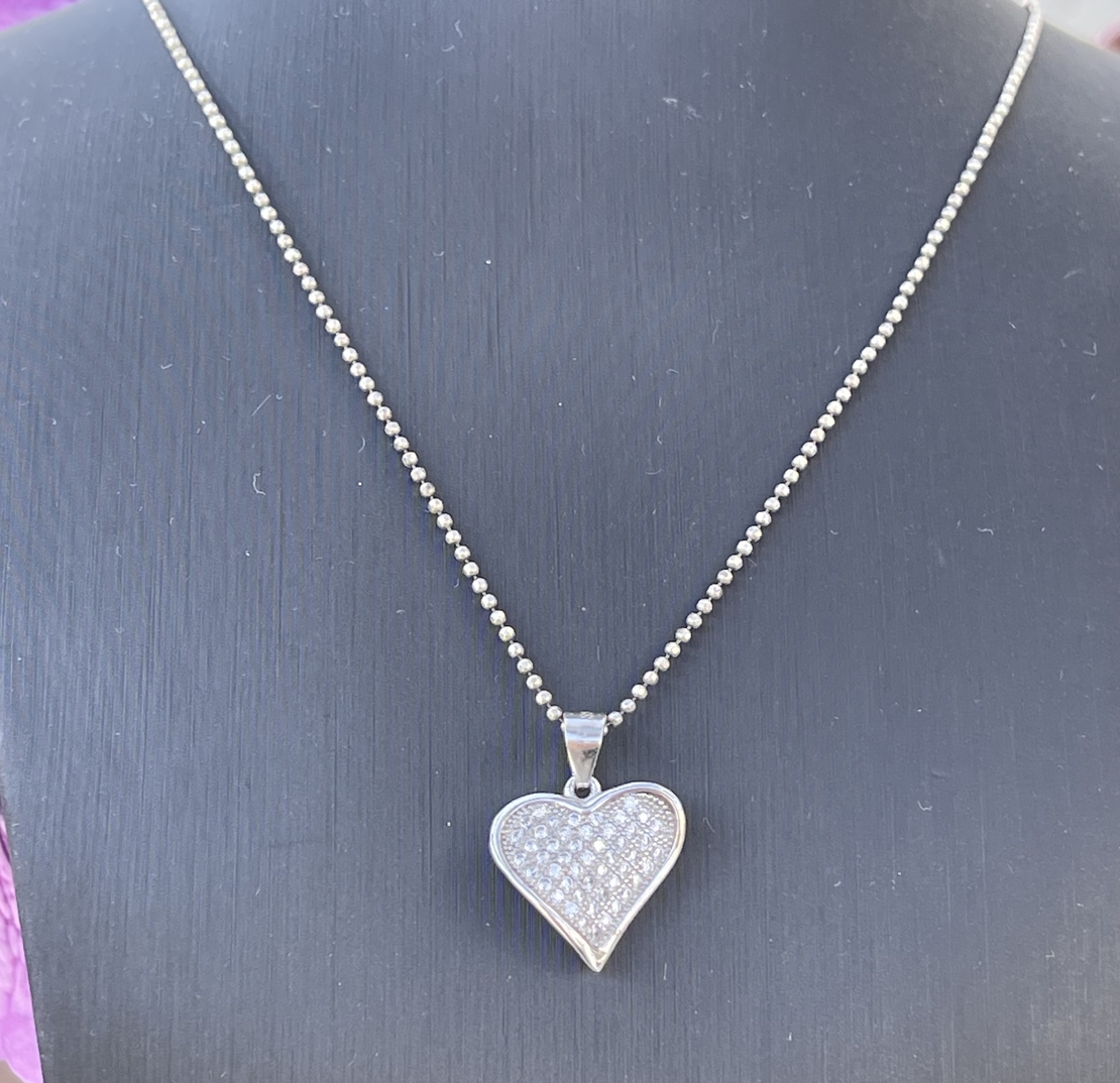 Silver heart pendant