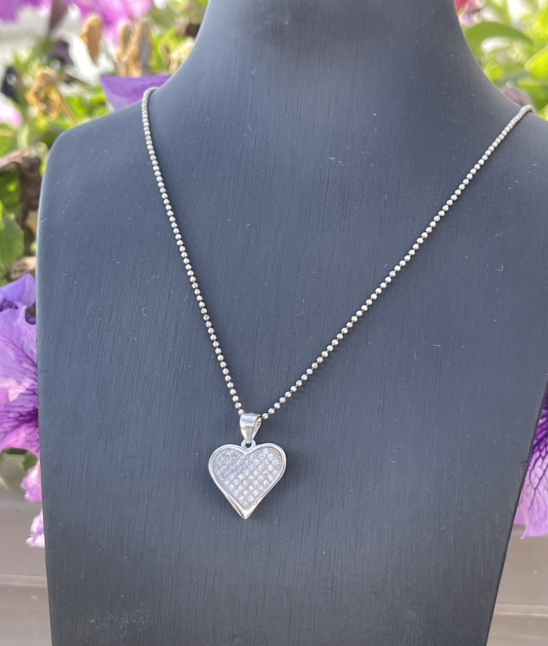 Silver heart pendant