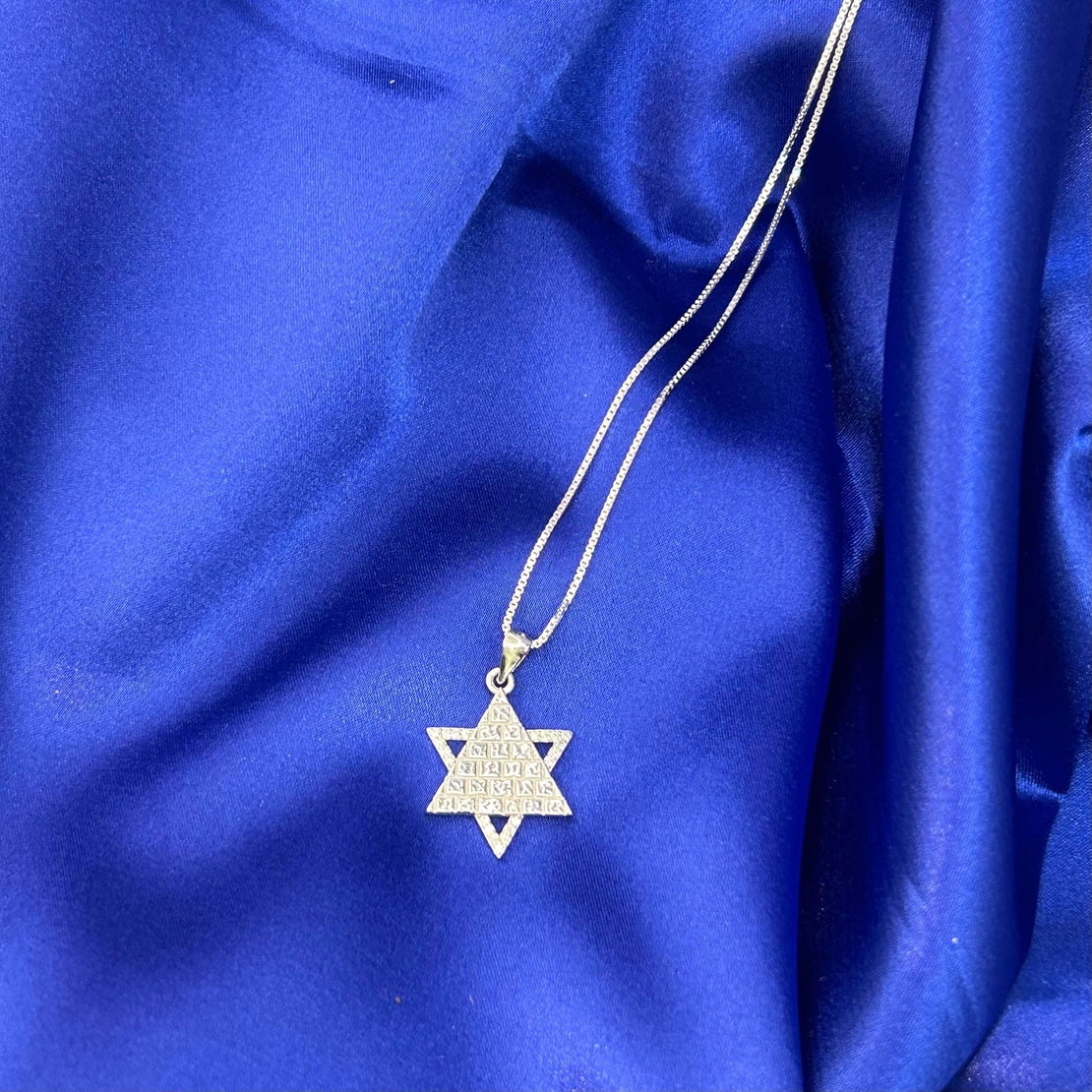 Silver pendant Star of David Wailing Wall