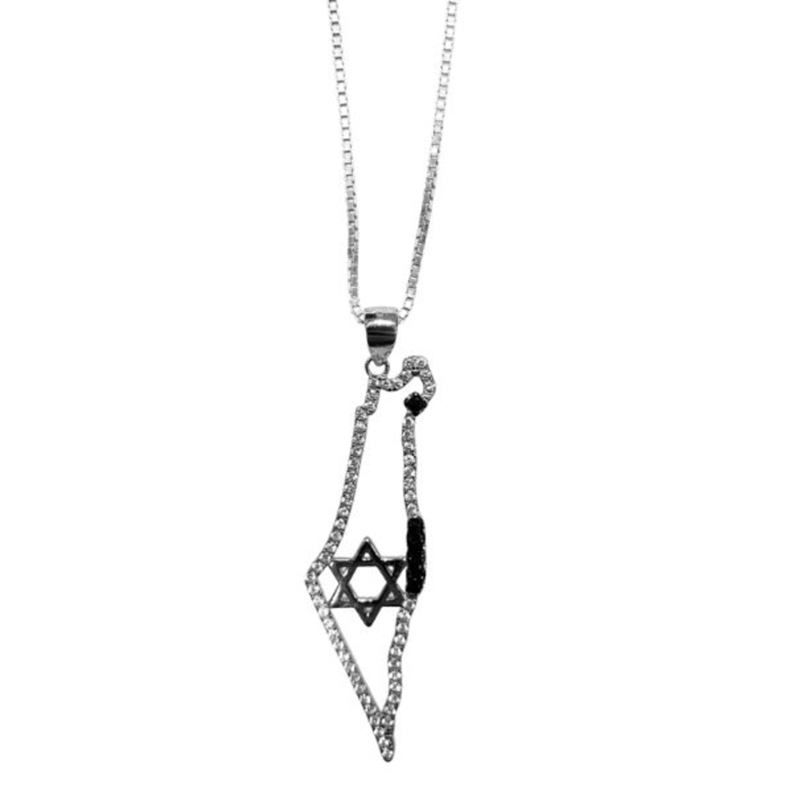 An inlaid Israel silver pendant