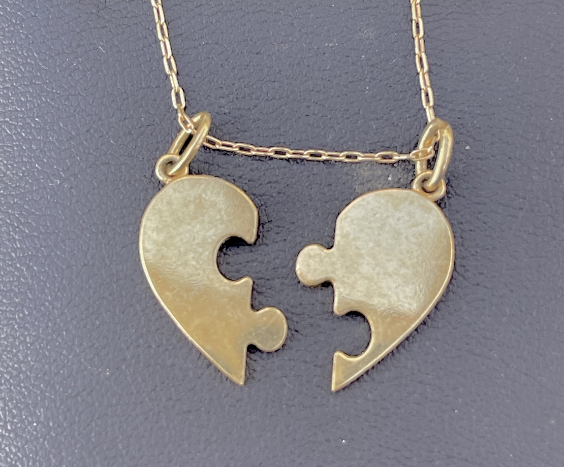 Puzzle heart pendant