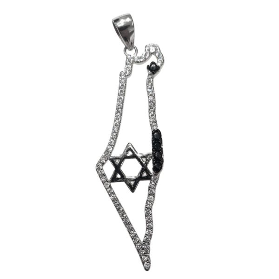 An inlaid Israel silver pendant