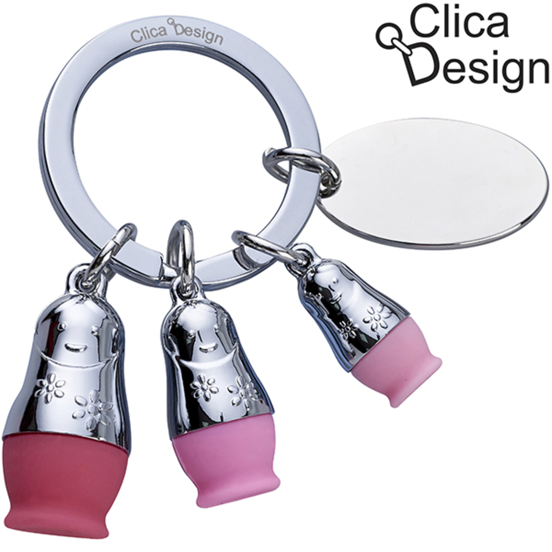 מחזיק מפתחות מתכת בבושקה מבית Clica Design