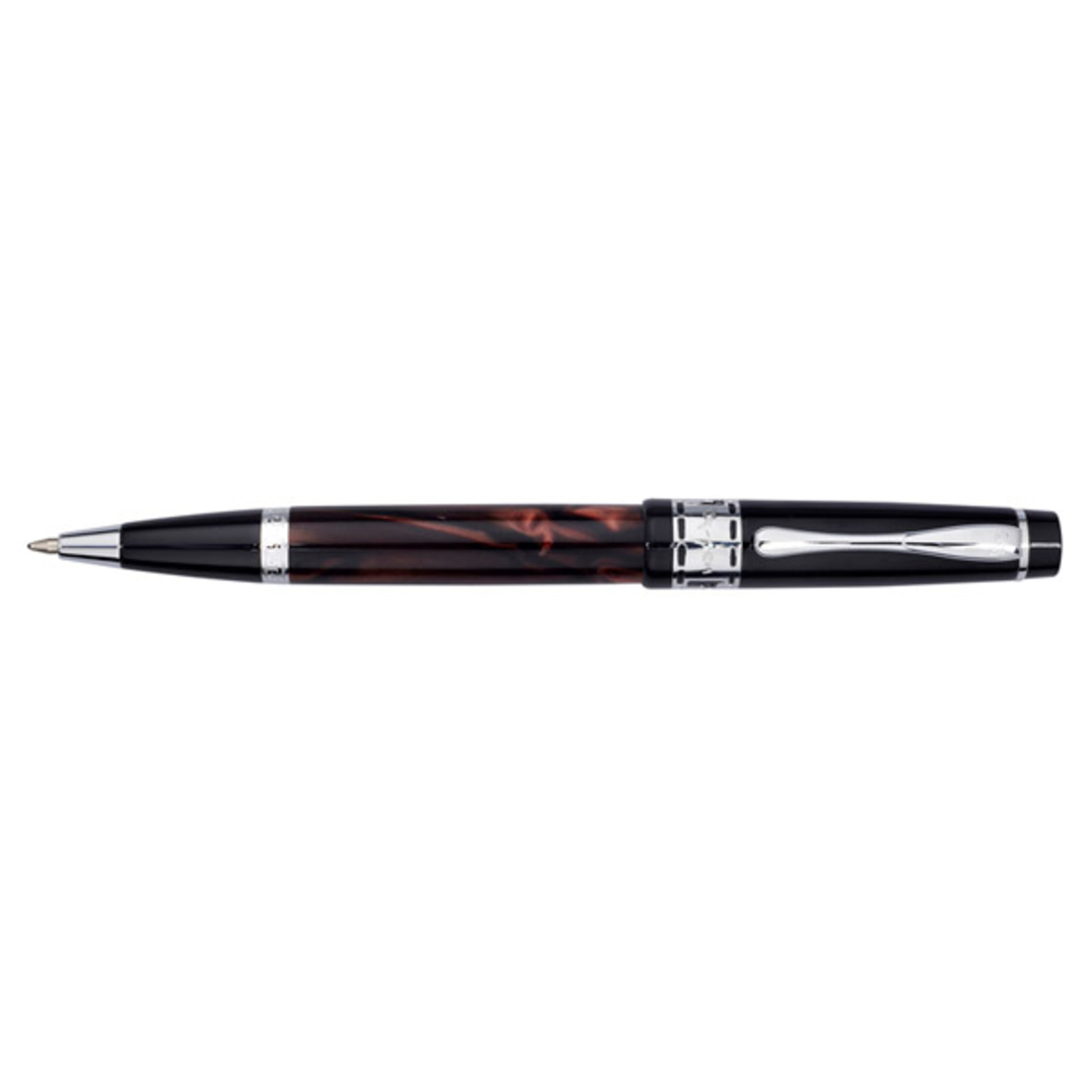 Renaissance ballpoint pen Bordeaux clip chrome, seashell body  designed