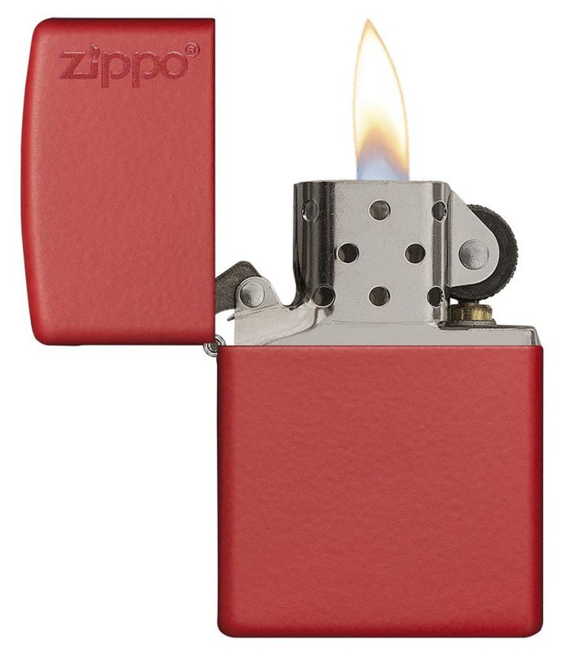 ZIPPO אדום מאט
