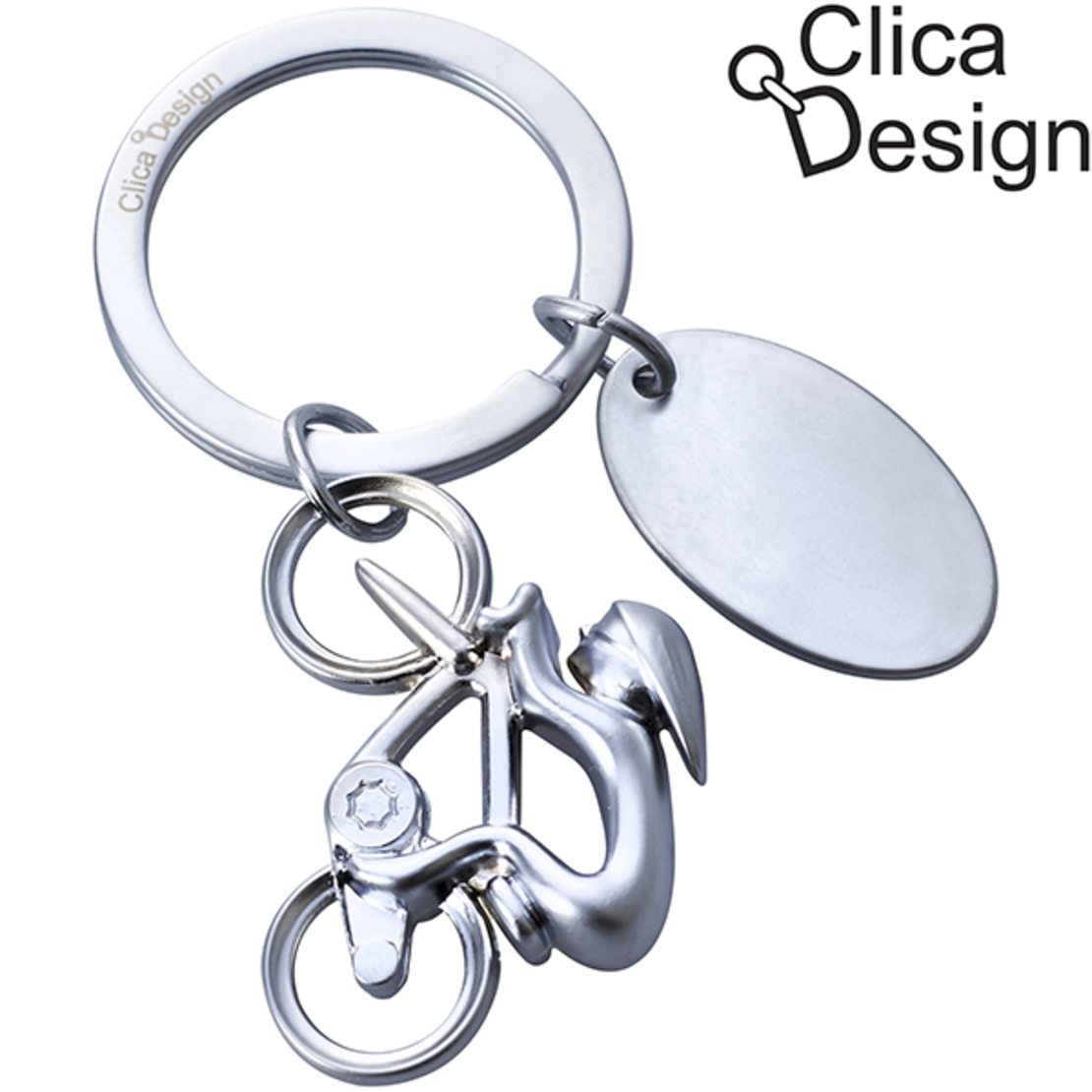 מחזיק מפתחות מתכת מירוץ אופניים מבית Clica Design