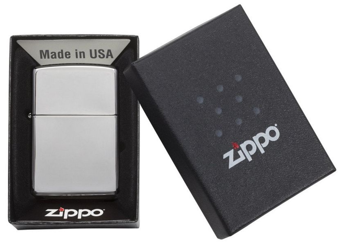 Shiny silver ZIPPO