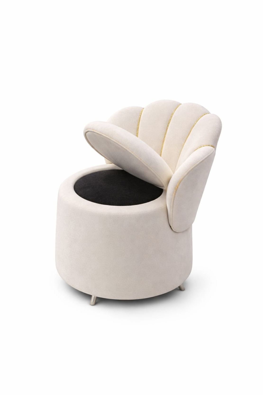 שידת איפור לבנה דגם צדף