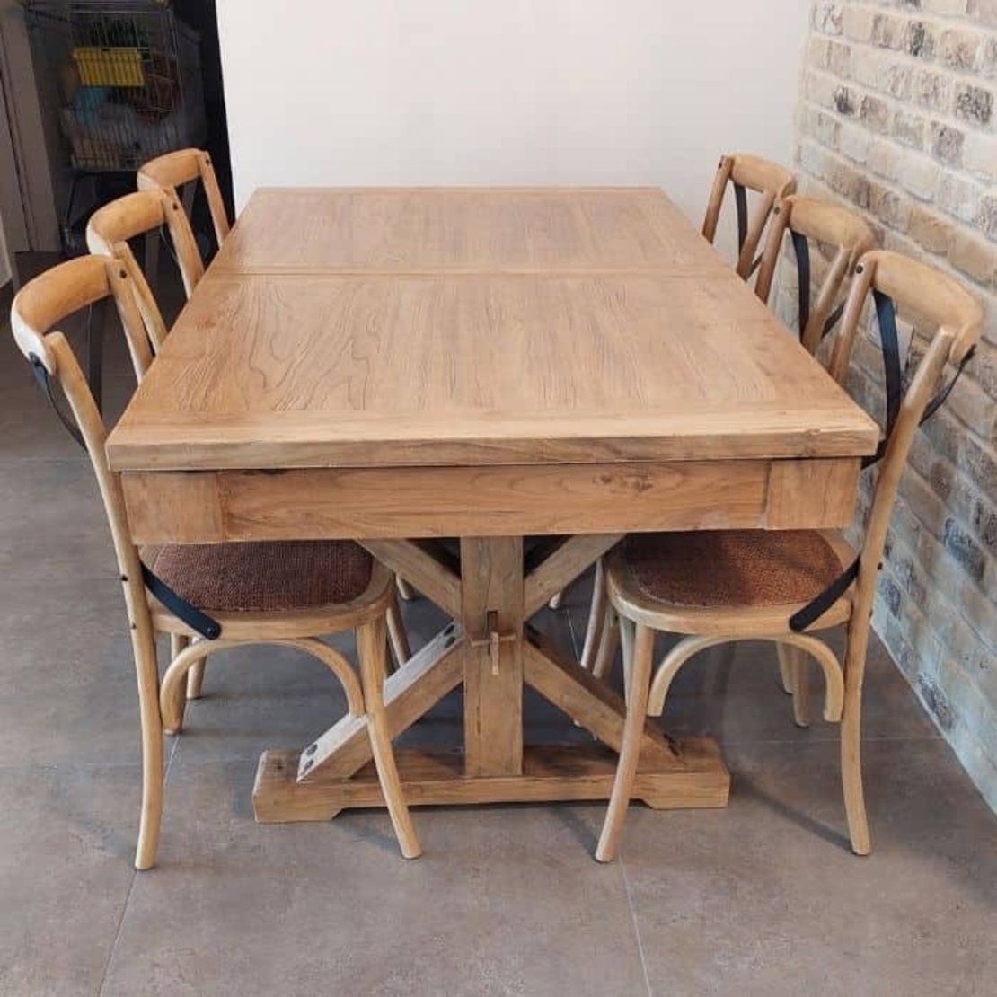 Malawi שולחן אוכל רגל איקס 180