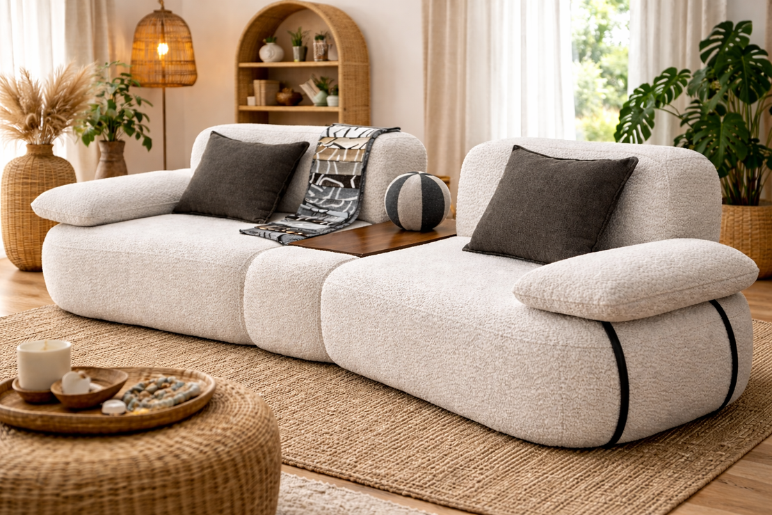 ספה מודולרית בעיצוב מודרני ורך דגם אמיל