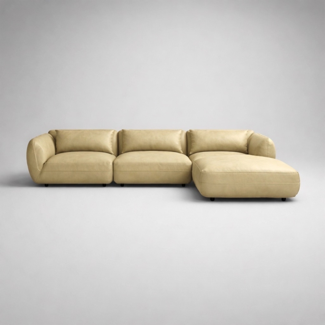 ספה גבריאלה עור מוקה