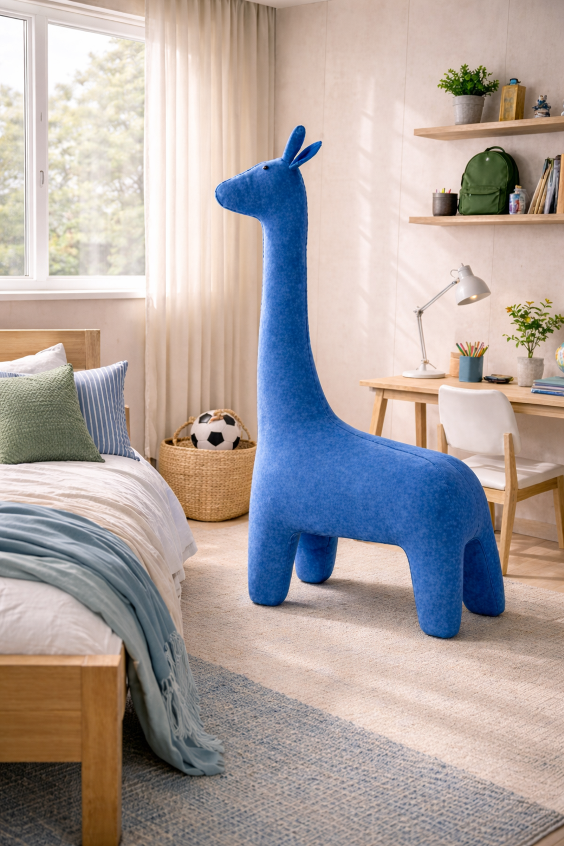 ג'ירפה שרפרף לחדר ילדים בצבע כחול