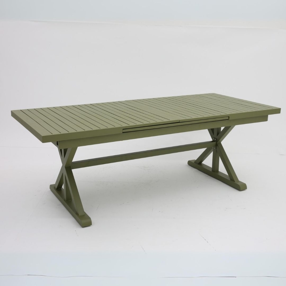 Linen שולחן אלומיניום ירוק 220 ס