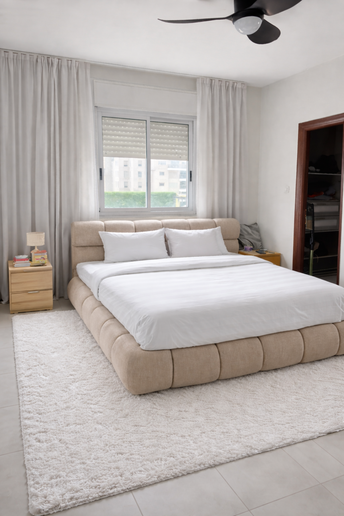 🛏 מיטה מרופדת דגם מילה | 160×200