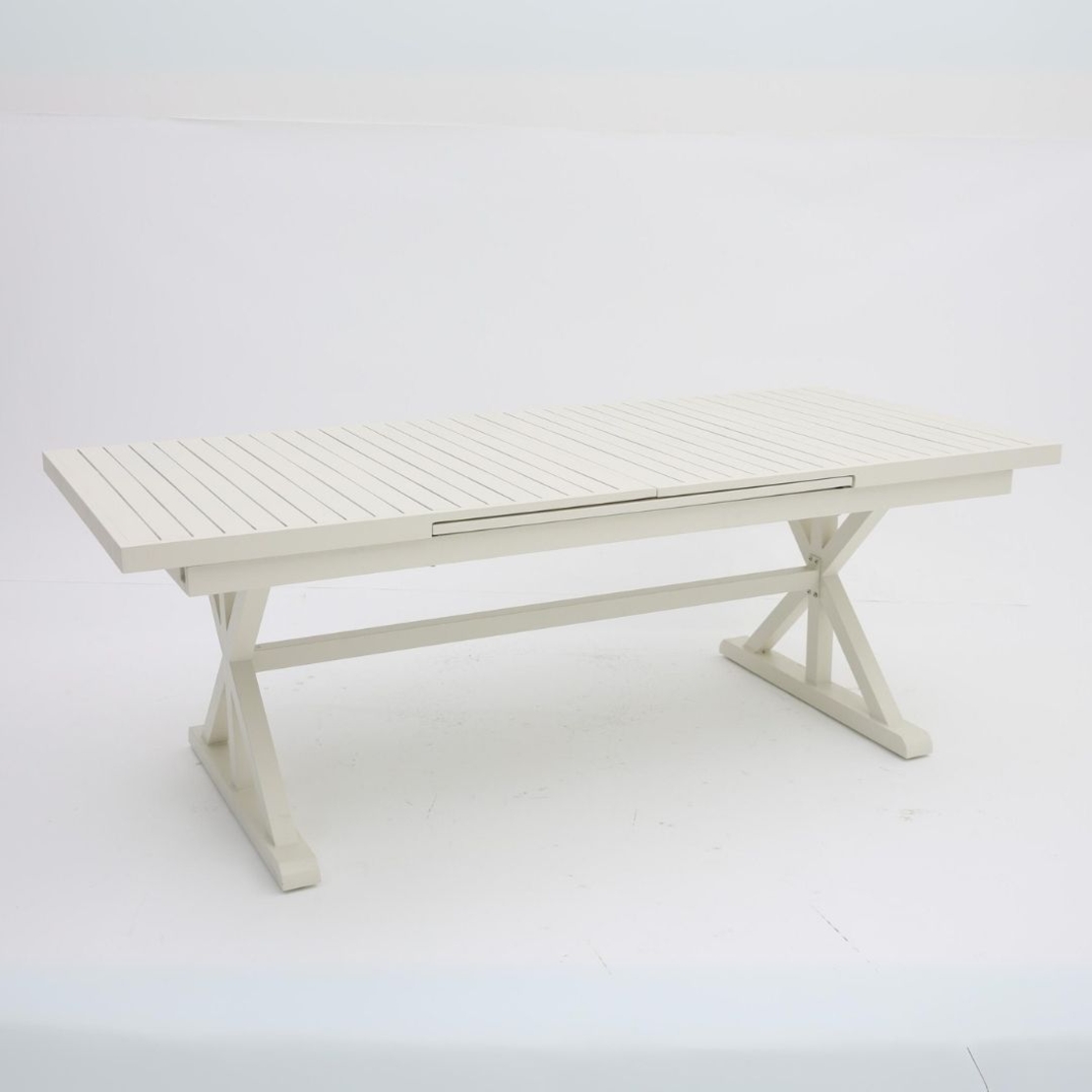 Linen שולחן אלומיניום לבן 220 ס