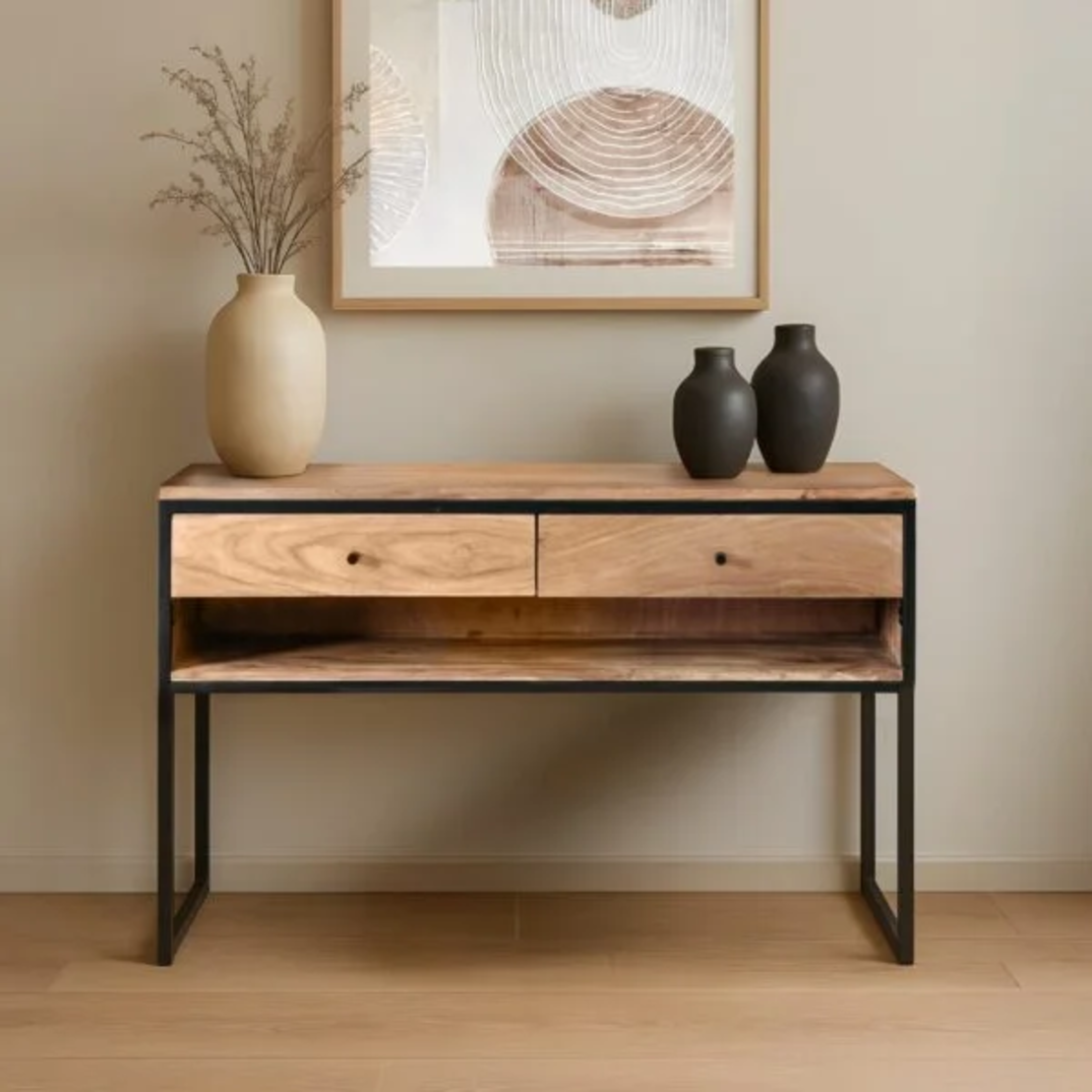 קונסולה עץ בעיצוב מודרני