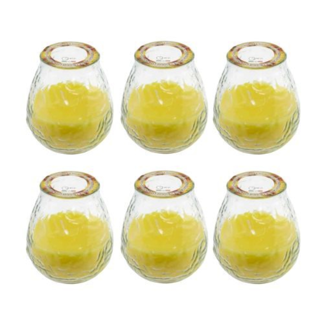 מארז נר ציטרונלה בזכוכית (6 יחידות)