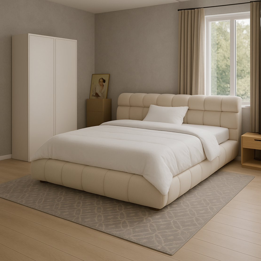 🛏 מיטה זוגית מרופדת בעיצוב מודרני ונעים-דגם ליה