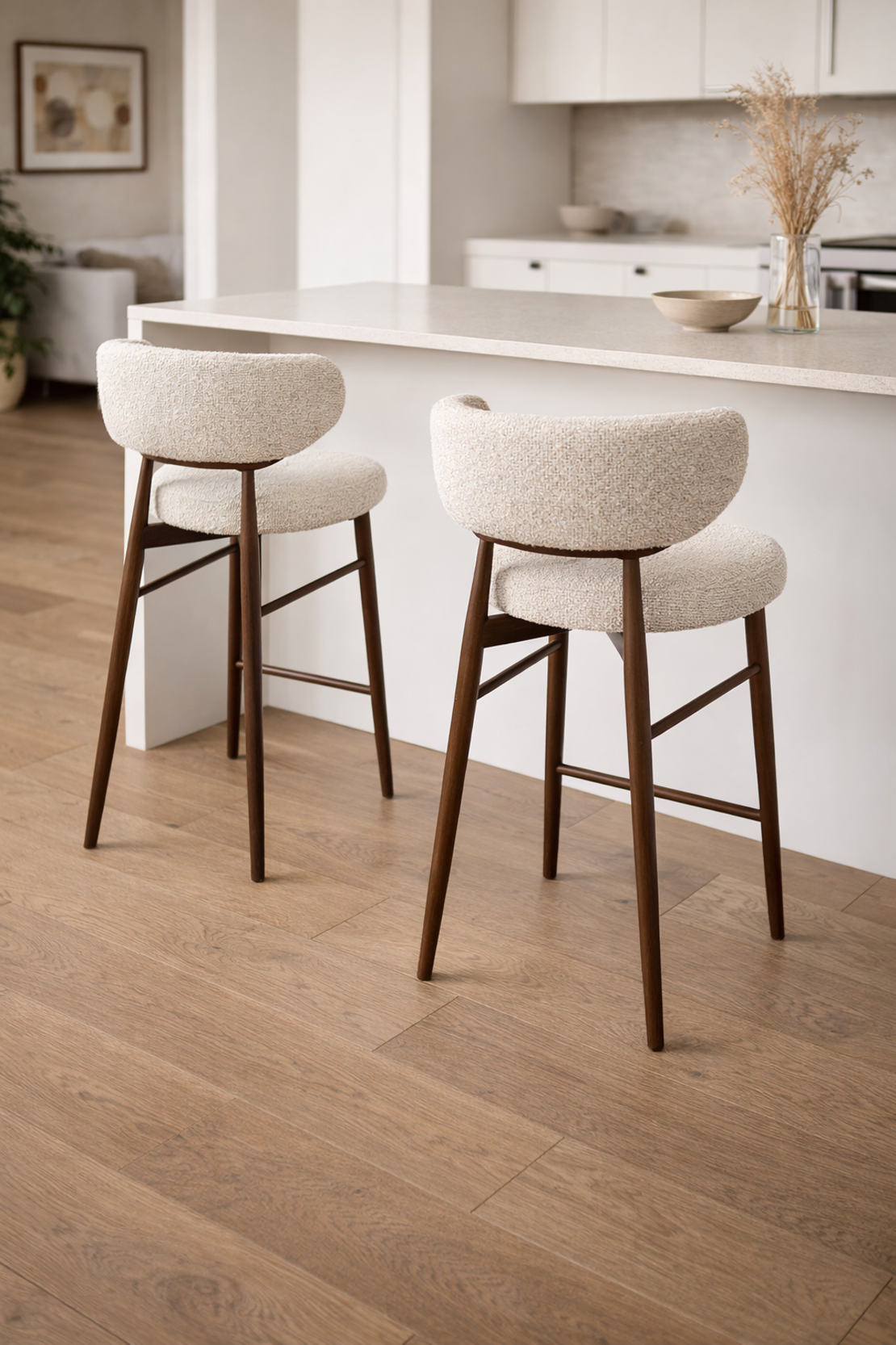 כסא בר עץ אגוז דגם מרלוז