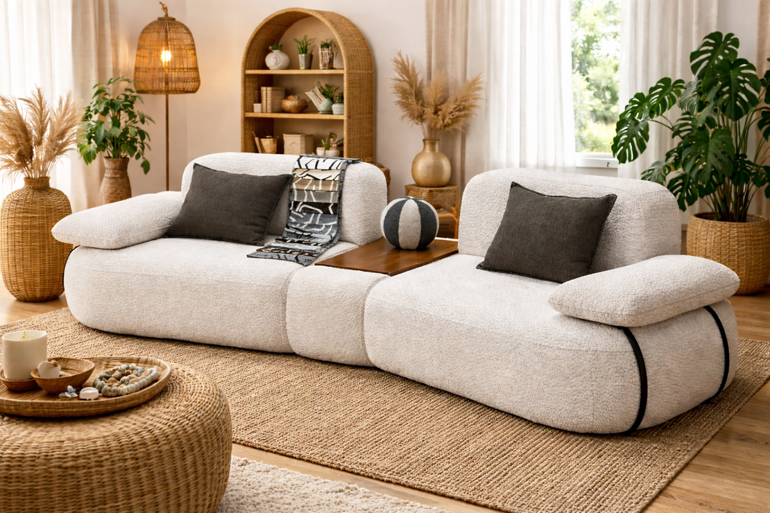 ספה מודולרית בעיצוב מודרני ורך דגם אמיל