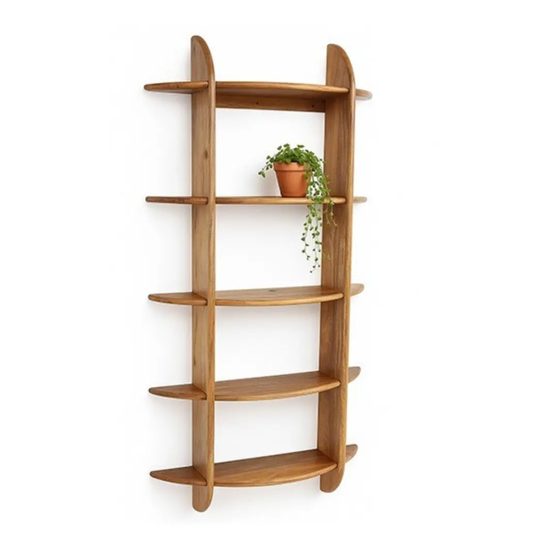 מדף תלייה דקורטיבי עשוי עץ מנגו טבעי