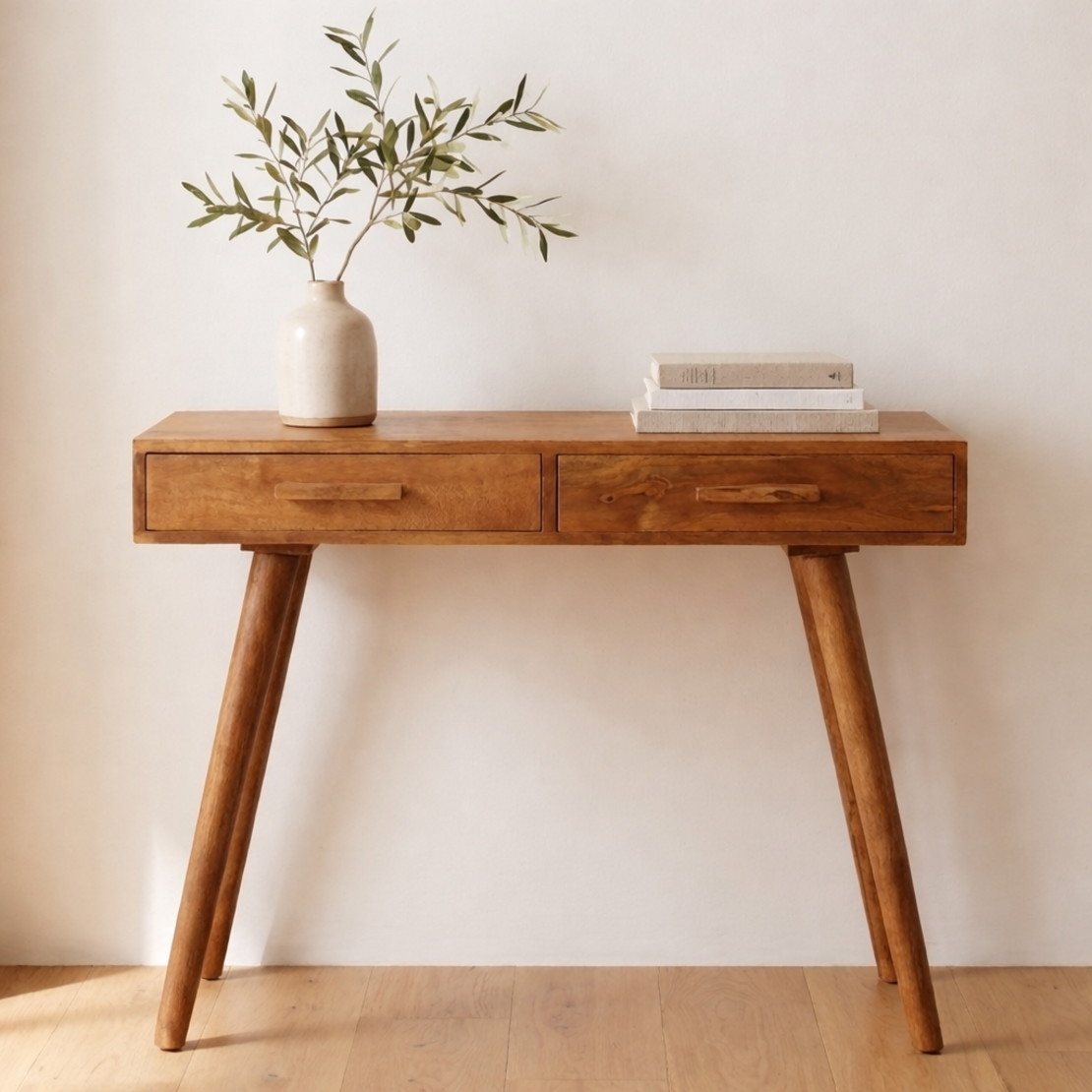 קונסולה מעוצבת מעץ מנגו דגם 1098