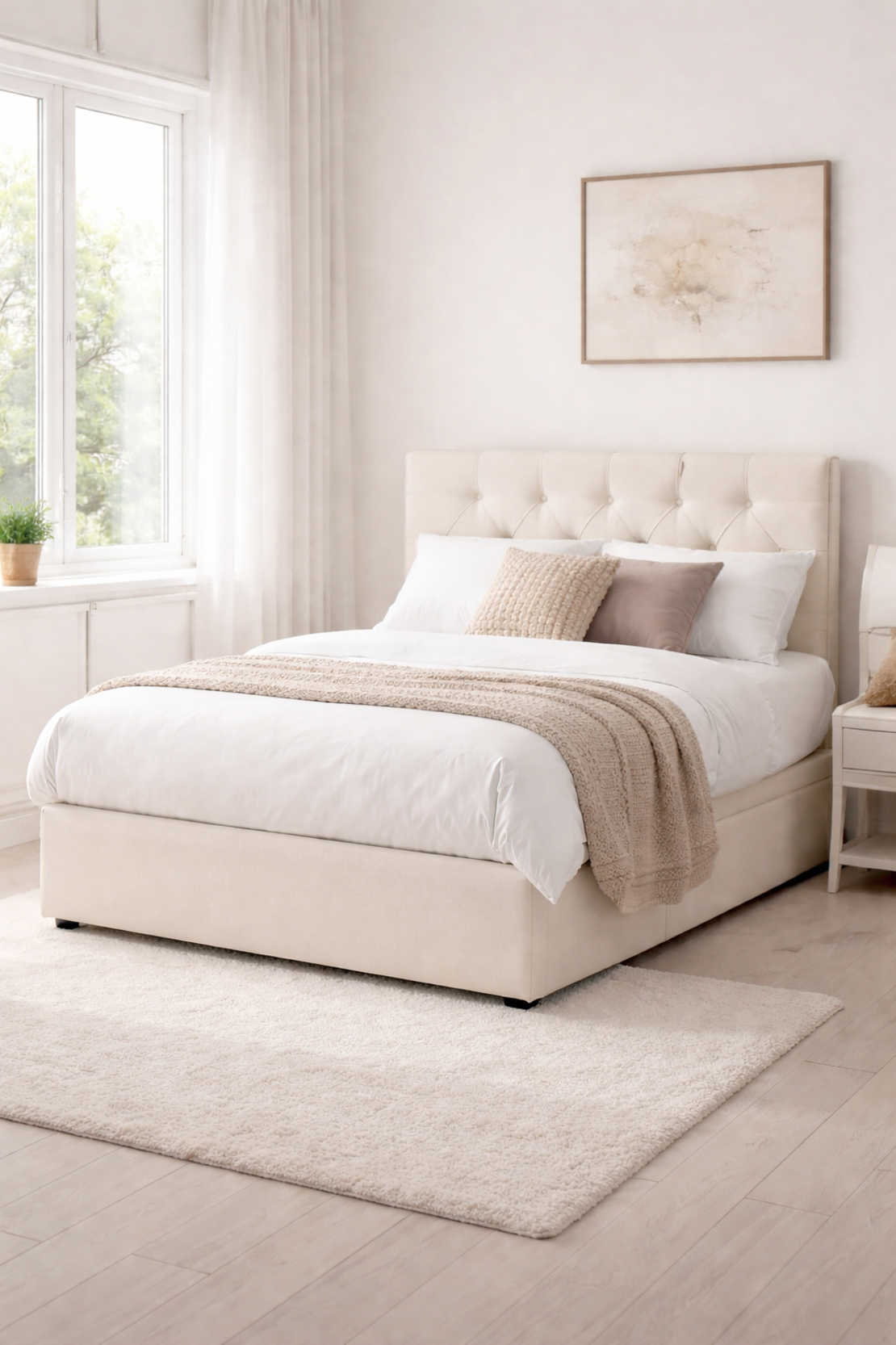 מיטה וחצי מרופדת – דגם אלין