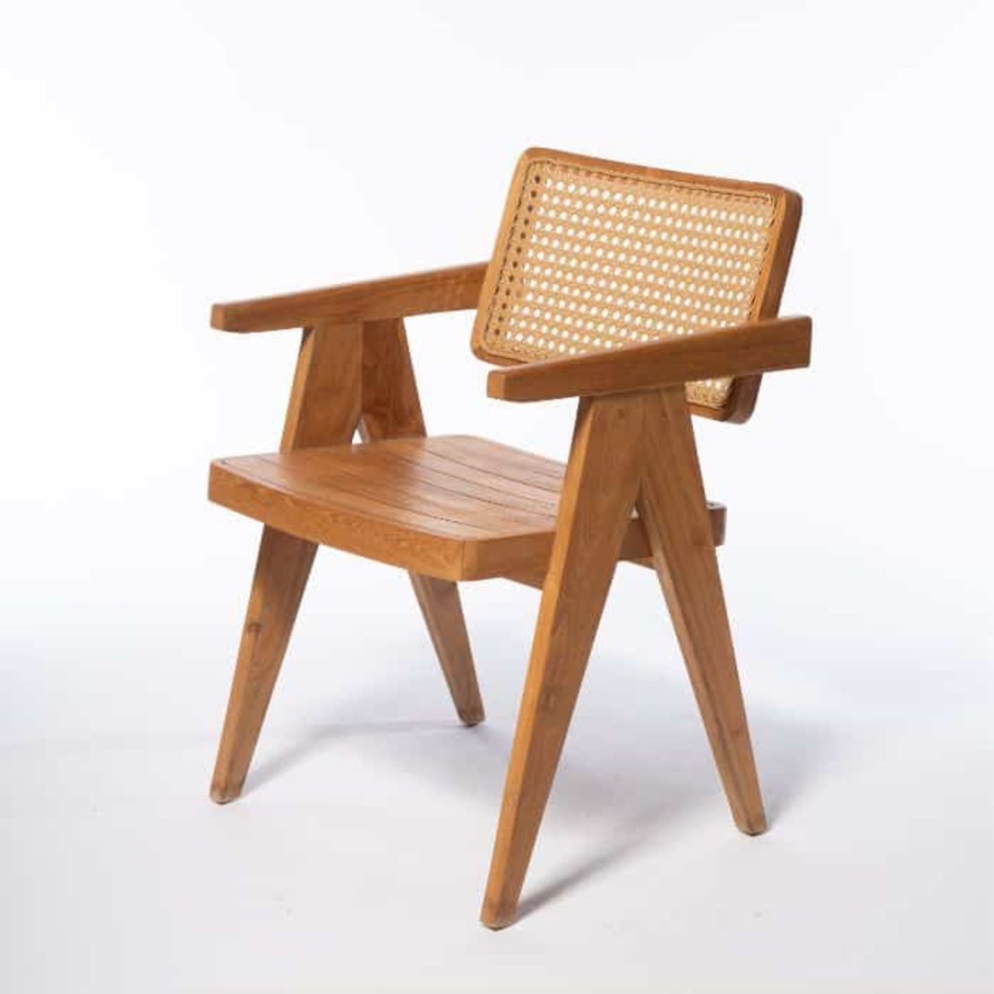 Venice כסא אוכל טיק וראטן