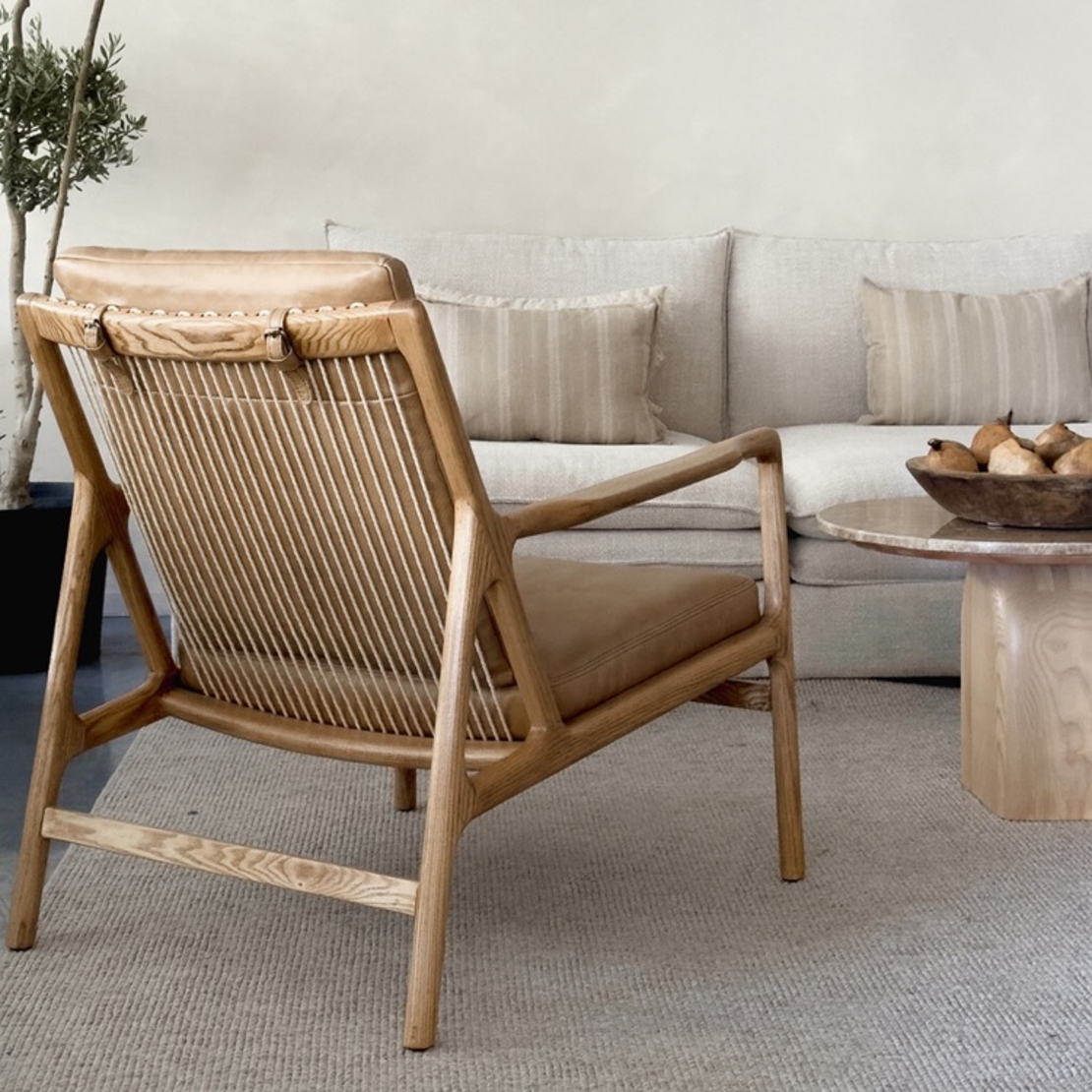 כורסא אקפולקו ידית טבעי עור